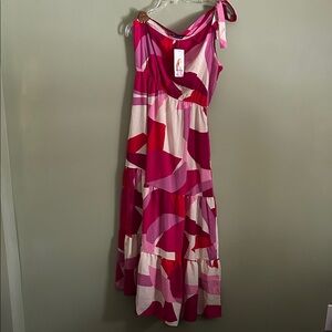 NWT PrettyGarden Peony Days One Shoulder Maxi Dress Size S